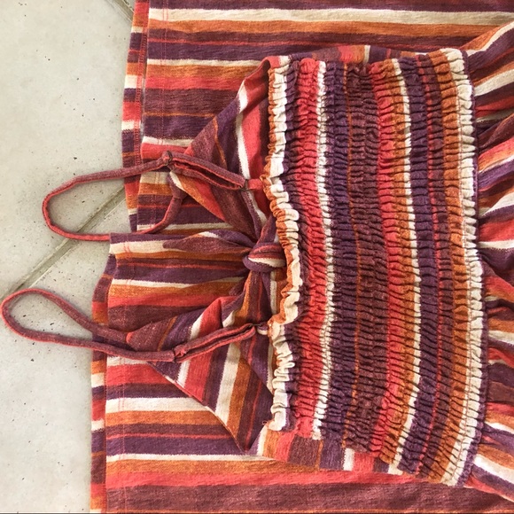 Striped wide leg tie front jumpsuit - Picture 3 of 5